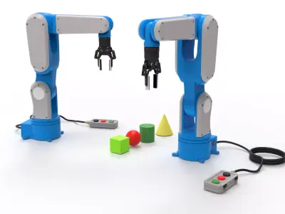 Industrial Robot arm 3D model get