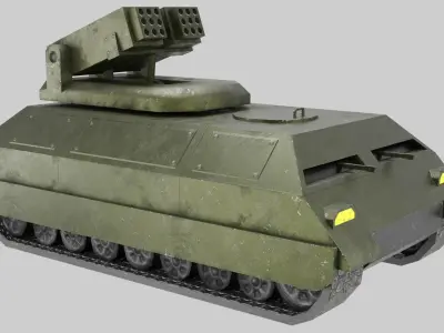 tank with rocket launcher Low-poly 3D model