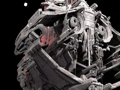 Dark Dreadnaught airship 3 3D model