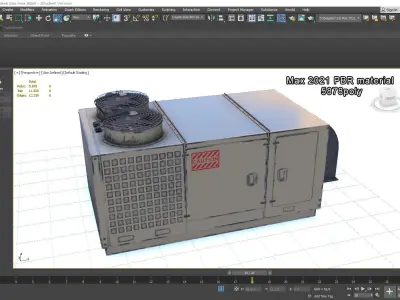 AirConditioner air conditioning unit Low-poly 3D model