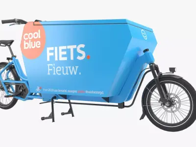 Cool Blue Delivery Bike 3D model