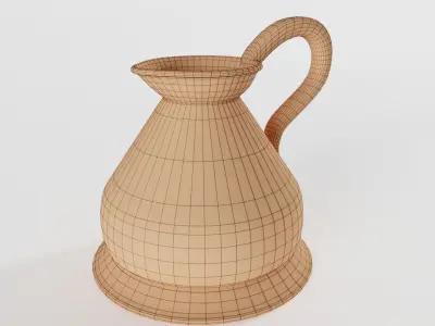 Victorian Copper Haystack Jug 3D model