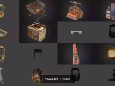 Vintage Set 3D Model Pack