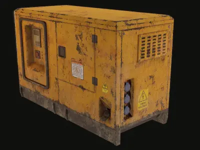 Fusebox old generator Low-poly 3D model