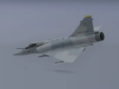 Mirage 2000 - fighter Jet Low-poly 3D model