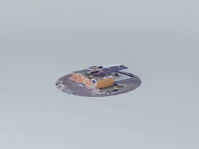 Fuel Retail station Free 3D model