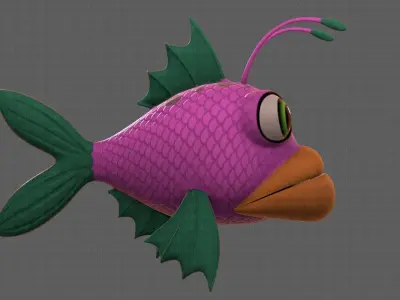 Fish V08 Low-poly 3D model