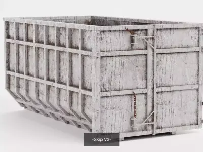 3 Industrial Skips Collection - Used Container Variants 3D Model Pack