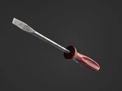 Screwdriver knife Low-poly 3D model purchase