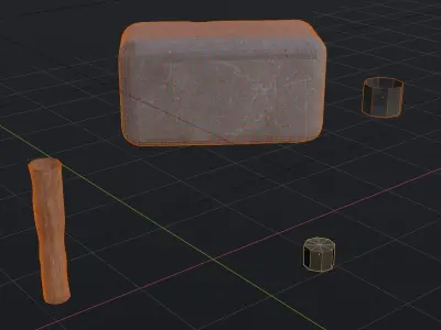 Sledgehammer - Game Ready - Low - Poly 3D Model Low-poly 3D model