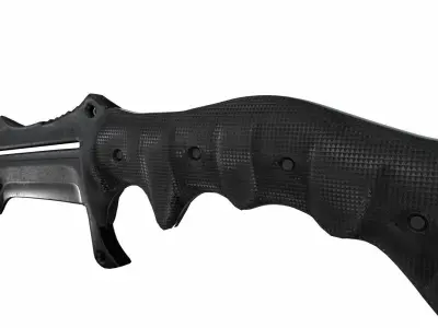 Combat knife Low-poly 3D model 3