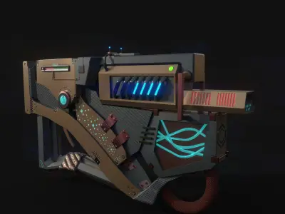 Future Gun Free 3D model