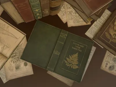 Old Books set - PBR Game Ready Low-poly 3D model