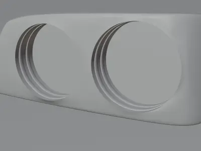 Peugeot pars 3d back light  Free low-poly 3D model