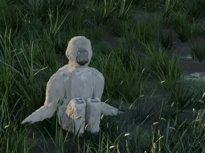 Gibbon Low-poly 3D model