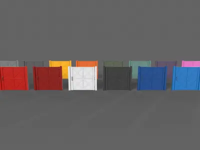 PBR Metal Gate A1 Low-poly 3D model