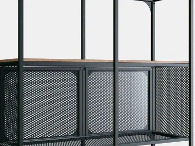 FJALLBO Shelving unit 2 Low-poly 3D model