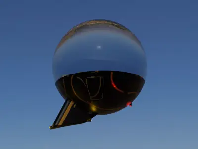 Sphere futuristic aircraft 3D model