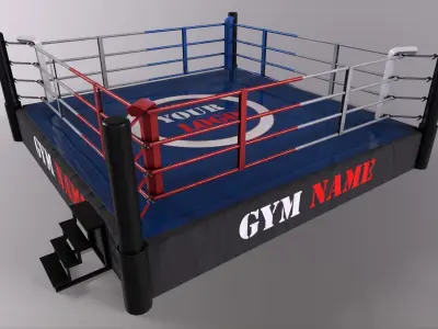 PBR Boxing Ring - Type B Low-poly 3D model