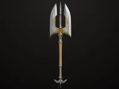  Battle Axe10 All PBR Unity UE Textures Included Low-poly 3D model