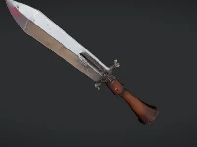 antique bayonet knife 3D model