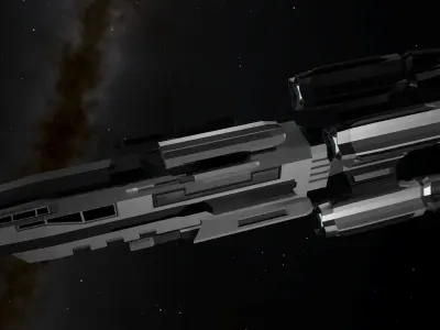 Starship spaceship Low-poly 3D model purchase