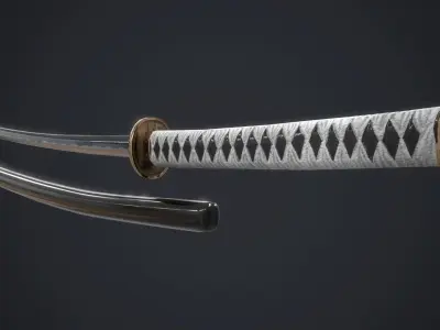 Katana low Low-poly 3D model