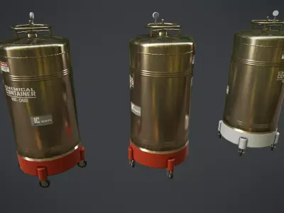 Chemical Container 3 Low-poly 3D model