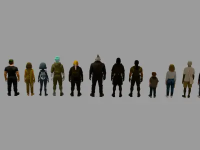 Mini series Cyberpunk set 01 3D model