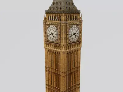 The Big Ben Low-poly 3D model
