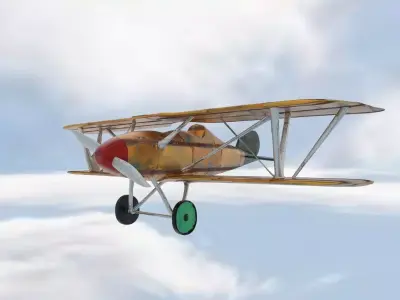 Albatros DV Free low-poly 3D model