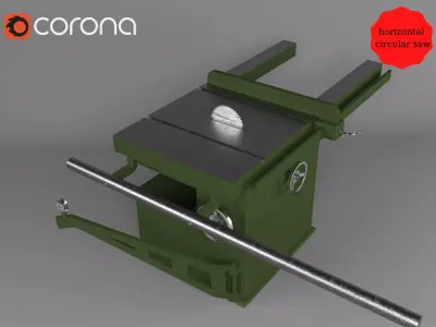 horizontal circular saw 3D model