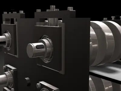 Roll Forming Mill First two Passes 3D model
