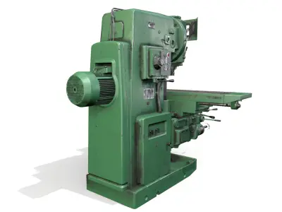 Milling machine Low-poly 3D model buy