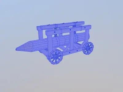 Medieval battering ram Low-poly 3D model by SimonTGriffiths