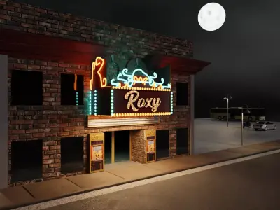 Old-Time Cinema 3D model