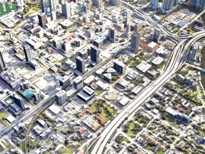 Buildings City building industrial commercial housing highrise 3D model