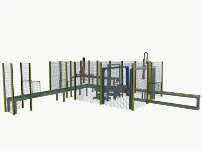 Automatic Wrapping Machine Low-poly 3D model