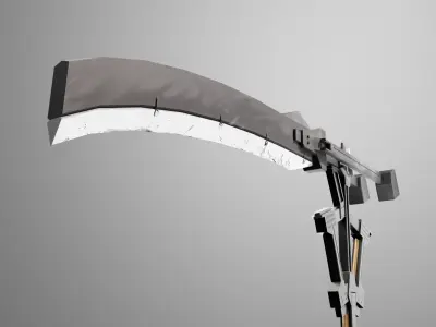 Combat Scythe Blade Low-poly 3D model