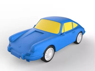 Porsche 912 1966 Classic Car 3D print model