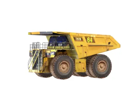 Catterpillar truck Free low-poly 3D model