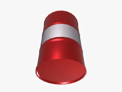 Oil Barrel Low-poly 3D model 10