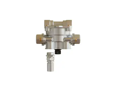 Trailer Air Brake Spring Brake Control Valve  3D Model Low-poly 3D model