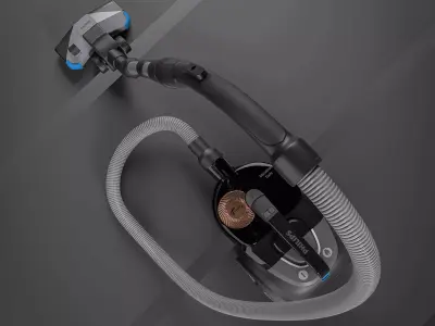 Modern Bagless Vacuum Cleaner Low-poly 3D model