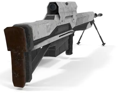 Sci fi sniper rifle Free low-poly 3D model