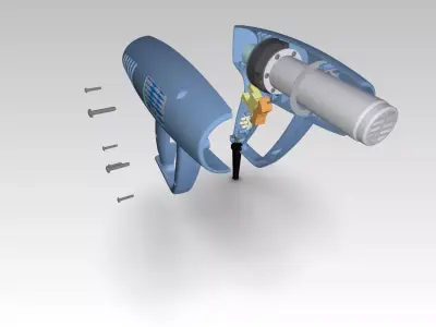 Heat gun 3D model purchase