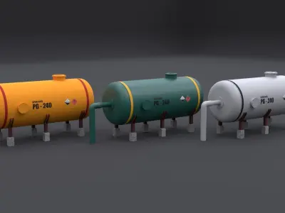 Gas Tank  Free low-poly 3D model