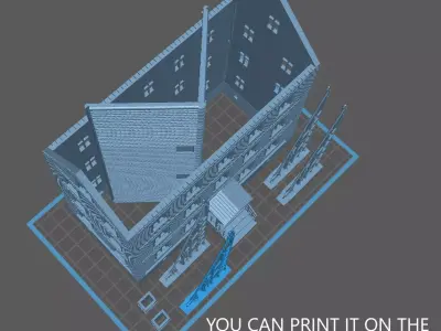 Tenement house 1-120 resin 3D print model