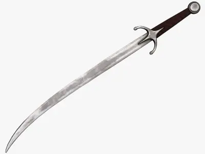 Medieval weapons Low-poly 3D model 5