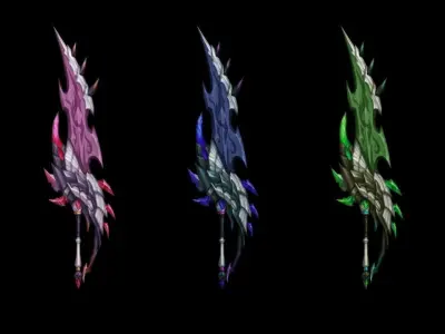 Demon Lord Sword Low-poly 3D model